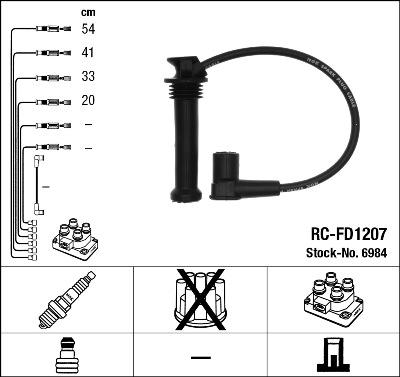 NGK 6984 - Kit de câbles d'allumage cwaw.fr