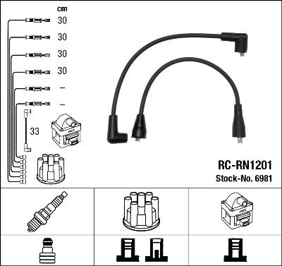 NGK 6981 - Kit de câbles d'allumage cwaw.fr