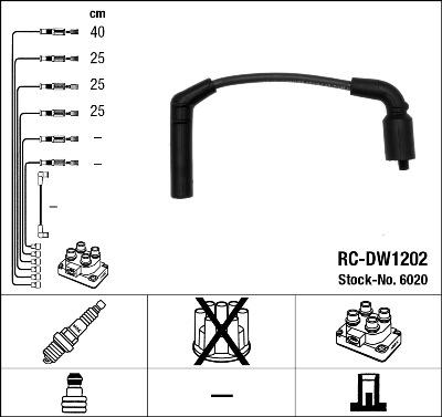 NGK 6020 - Kit de câbles d'allumage cwaw.fr