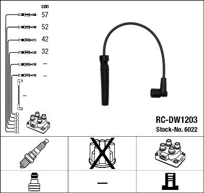 NGK 6022 - Kit de câbles d'allumage cwaw.fr