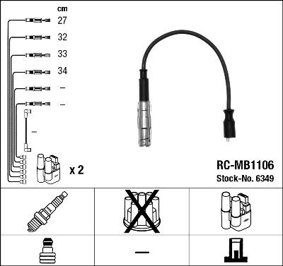 NGK 6349 - Kit de câbles d'allumage cwaw.fr