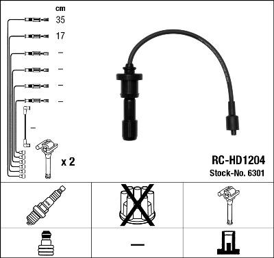 NGK 6301 - Kit de câbles d'allumage cwaw.fr