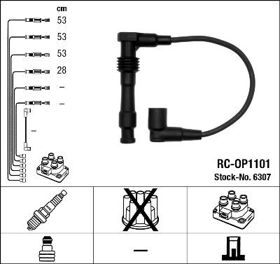 NGK 6307 - Kit de câbles d'allumage cwaw.fr