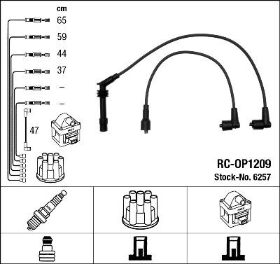 NGK 6257 - Kit de câbles d'allumage cwaw.fr