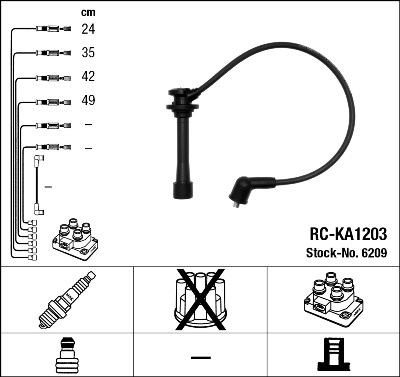 NGK 6209 - Kit de câbles d'allumage cwaw.fr