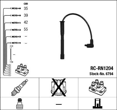 NGK 6794 - Kit de câbles d'allumage cwaw.fr