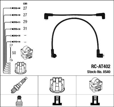 NGK 0540 - Kit de câbles d'allumage cwaw.fr