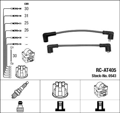 NGK 0543 - Kit de câbles d'allumage cwaw.fr