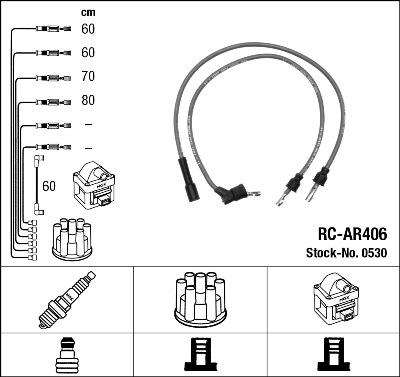 NGK 0530 - Kit de câbles d'allumage cwaw.fr