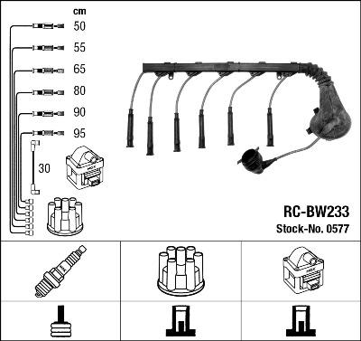 NGK 0577 - Kit de câbles d'allumage cwaw.fr