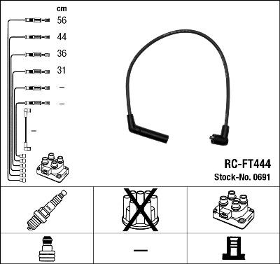 NGK 0691 - Kit de câbles d'allumage cwaw.fr