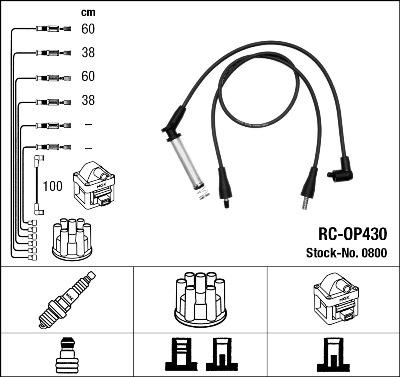 NGK 0800 - Kit de câbles d'allumage cwaw.fr