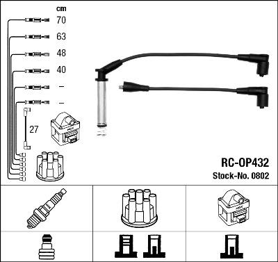 NGK 0802 - Kit de câbles d'allumage cwaw.fr