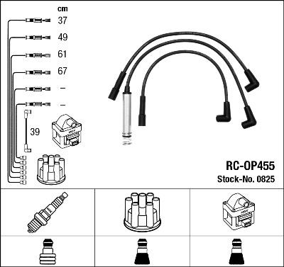 NGK 0825 - Kit de câbles d'allumage cwaw.fr