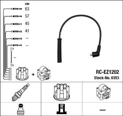 NGK 0353 - Kit de câbles d'allumage cwaw.fr