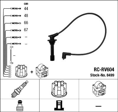 NGK 8499 - Kit de câbles d'allumage cwaw.fr