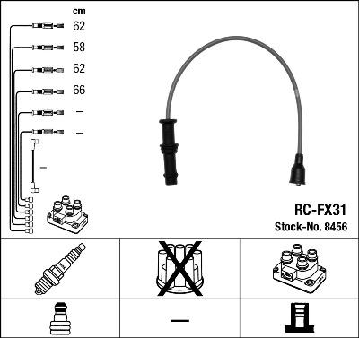 NGK 8456 - Kit de câbles d'allumage cwaw.fr