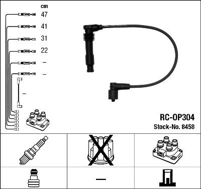 NGK 8458 - Kit de câbles d'allumage cwaw.fr