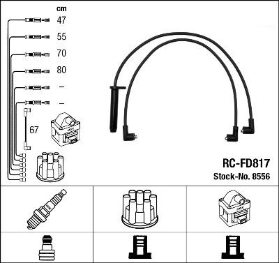 NGK 8556 - Kit de câbles d'allumage cwaw.fr