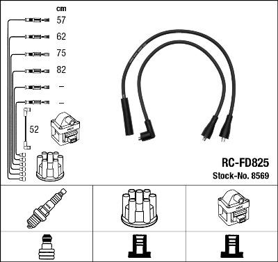 NGK 8569 - Kit de câbles d'allumage cwaw.fr