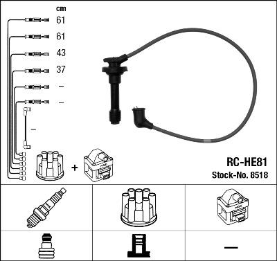 NGK 8518 - Kit de câbles d'allumage cwaw.fr