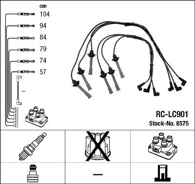 NGK 8575 - Kit de câbles d'allumage cwaw.fr