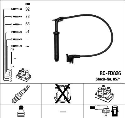 NGK 8571 - Kit de câbles d'allumage cwaw.fr