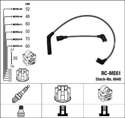 NGK 8648 - Kit de câbles d'allumage cwaw.fr