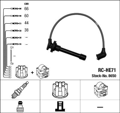 NGK 8650 - Kit de câbles d'allumage cwaw.fr