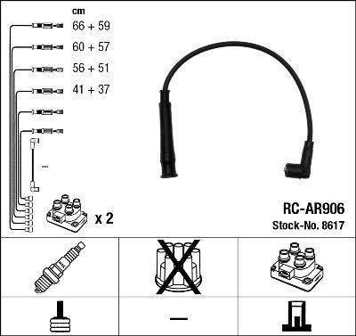 NGK 8617 - Kit de câbles d'allumage cwaw.fr