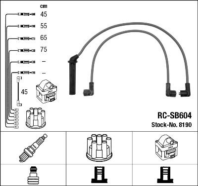 NGK 8190 - Kit de câbles d'allumage cwaw.fr