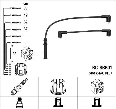 NGK 8187 - Kit de câbles d'allumage cwaw.fr