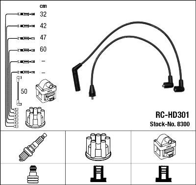 NGK 8300 - Kit de câbles d'allumage cwaw.fr