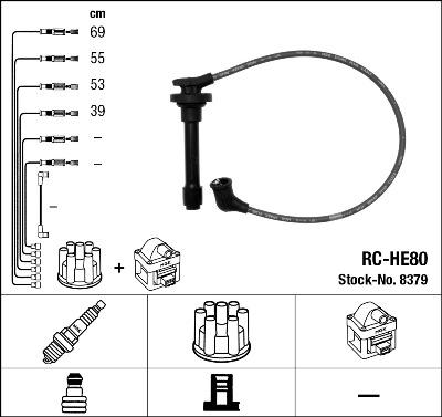 NGK 8379 - Kit de câbles d'allumage cwaw.fr