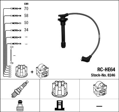 NGK 8246 - Kit de câbles d'allumage cwaw.fr