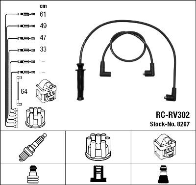 NGK 8267 - Kit de câbles d'allumage cwaw.fr