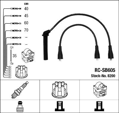 NGK 8200 - Kit de câbles d'allumage cwaw.fr