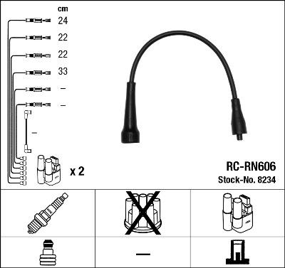 NGK 8234 - Kit de câbles d'allumage cwaw.fr