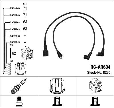 NGK 8230 - Kit de câbles d'allumage cwaw.fr