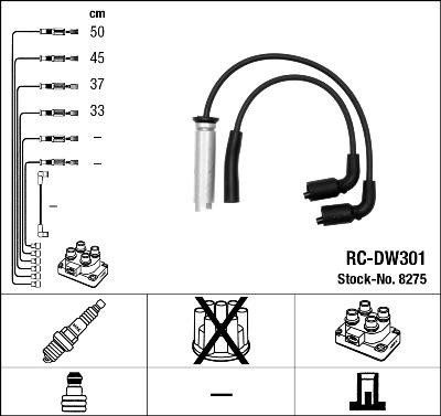 NGK 8275 - Kit de câbles d'allumage cwaw.fr