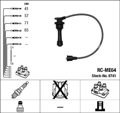 NGK 8741 - Kit de câbles d'allumage cwaw.fr