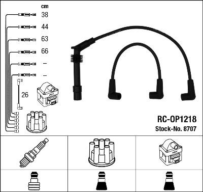 NGK 8707 - Kit de câbles d'allumage cwaw.fr