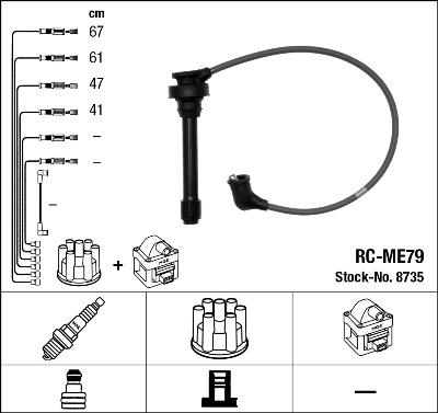 NGK 8735 - Kit de câbles d'allumage cwaw.fr