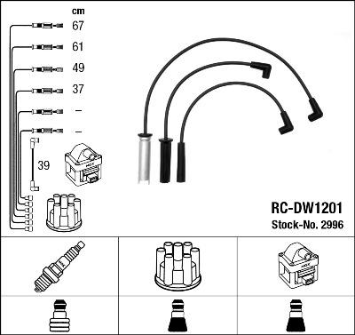 NGK 2996 - Kit de câbles d'allumage cwaw.fr