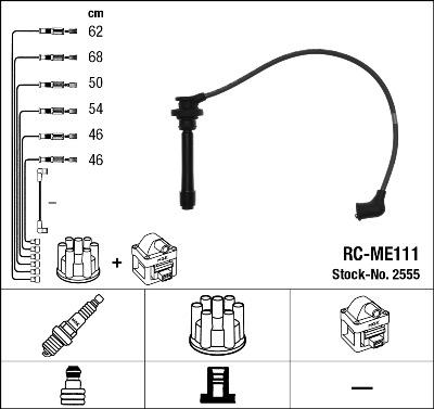 NGK 2555 - Kit de câbles d'allumage cwaw.fr