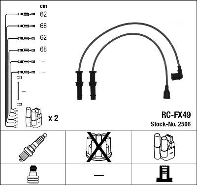 NGK 2506 - Kit de câbles d'allumage cwaw.fr