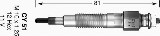 NGK 2696 - Bougie de préchauffage cwaw.fr