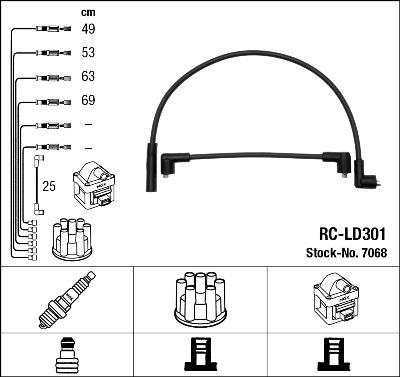 NGK 7068 - Kit de câbles d'allumage cwaw.fr