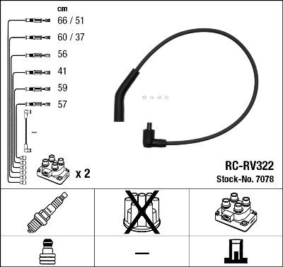 NGK 7078 - Kit de câbles d'allumage cwaw.fr