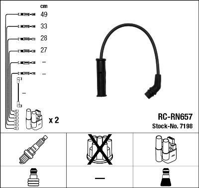 NGK 7198 - Kit de câbles d'allumage cwaw.fr